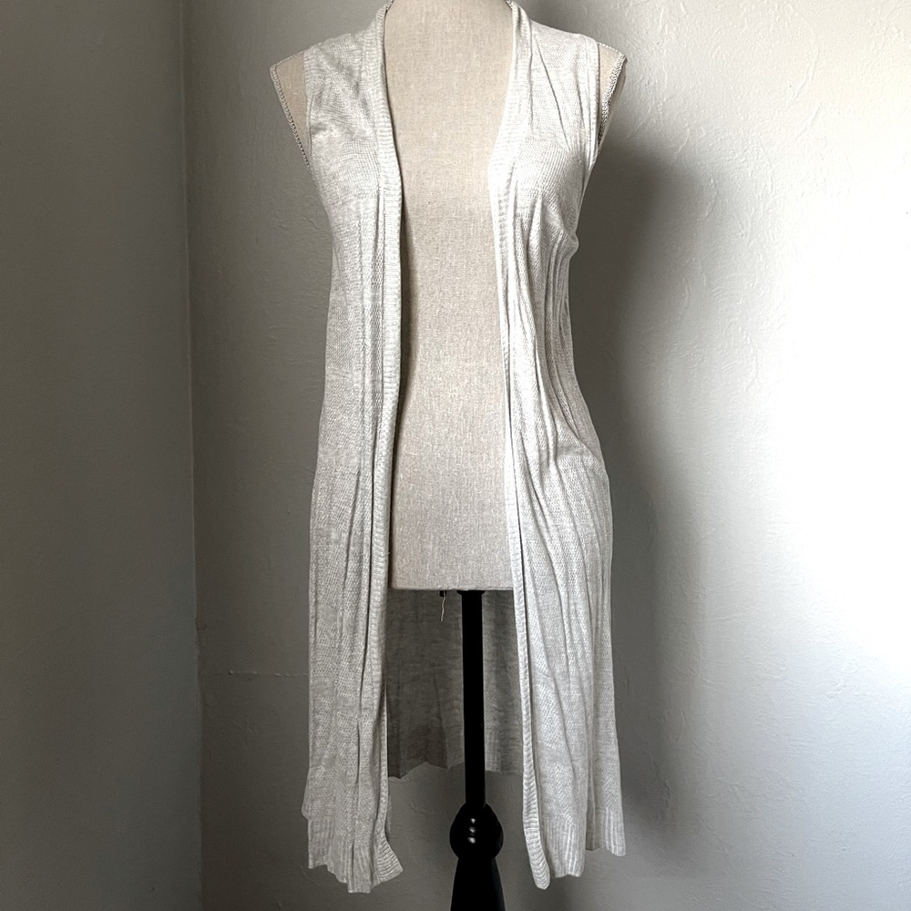 Cyrus gray long vest size S